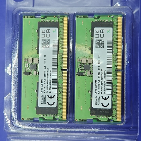 SK HYNIX RAM 16 GB Kit (2X 8GB) DDR5-5600 - Picture 1 of 1